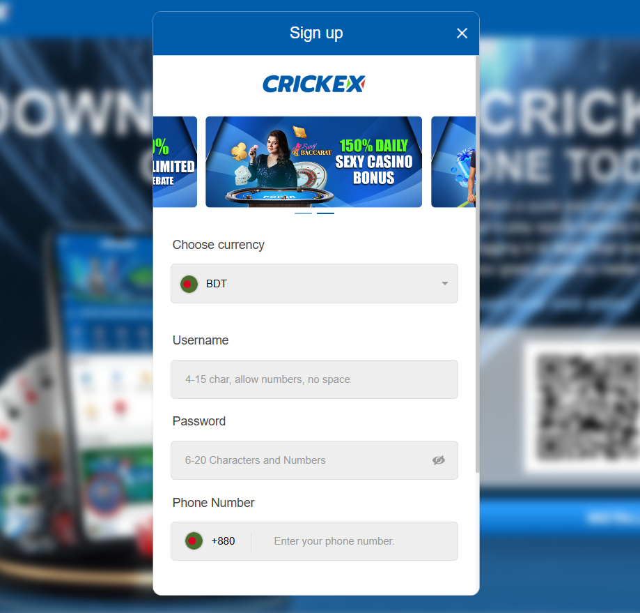 Crickex casino app login and sign ip