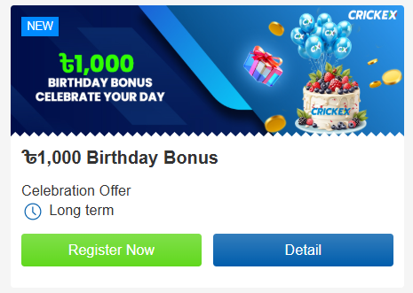 Crickex sign up bonus no deposit in Bangladesh