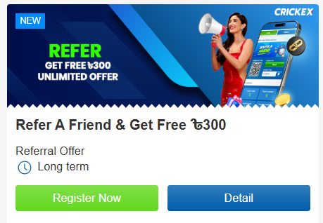 Referral code Crickex for Bangladesh